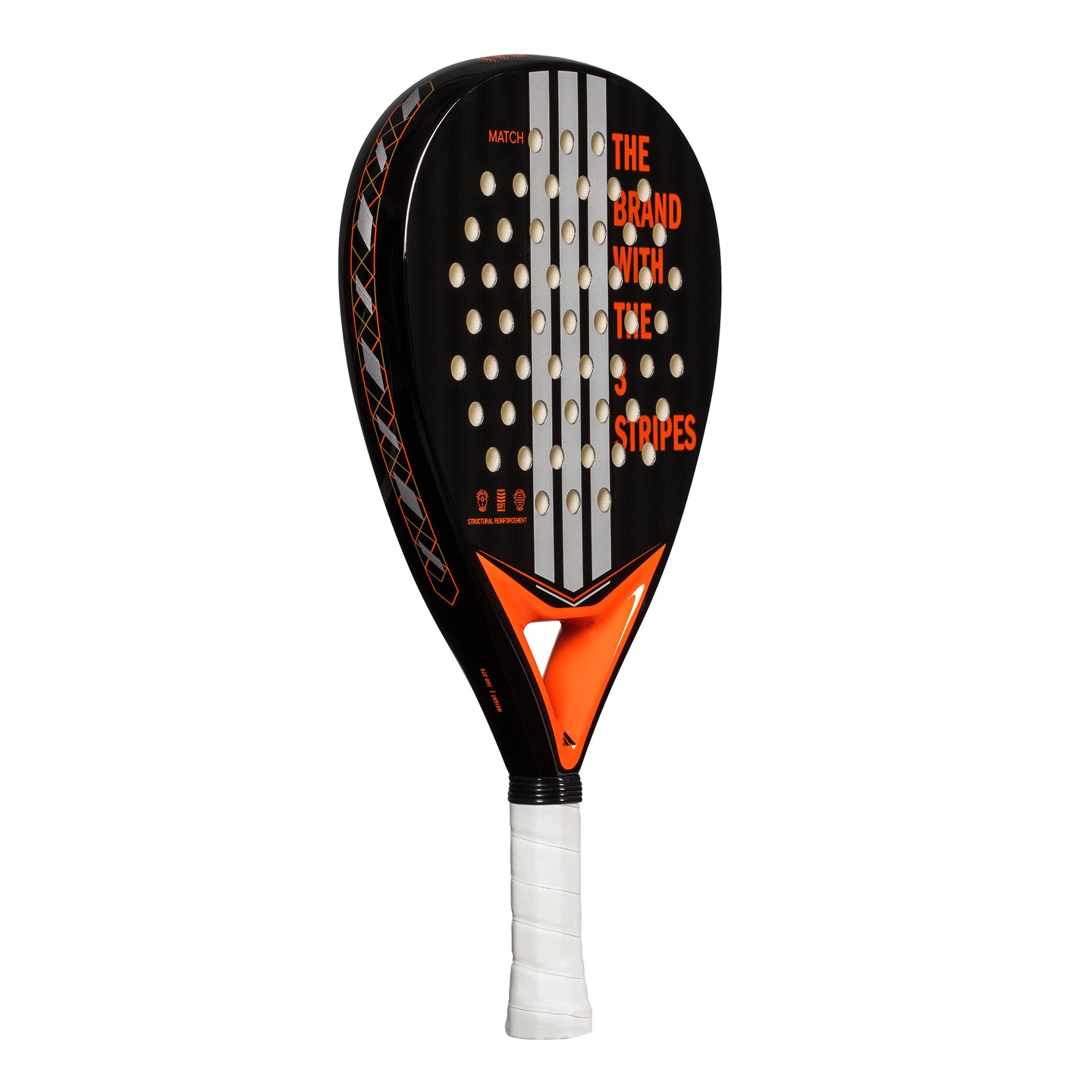 Twin pack of two 2025 Adidas Match Black 3.4 padel rackets - side view (alternate)