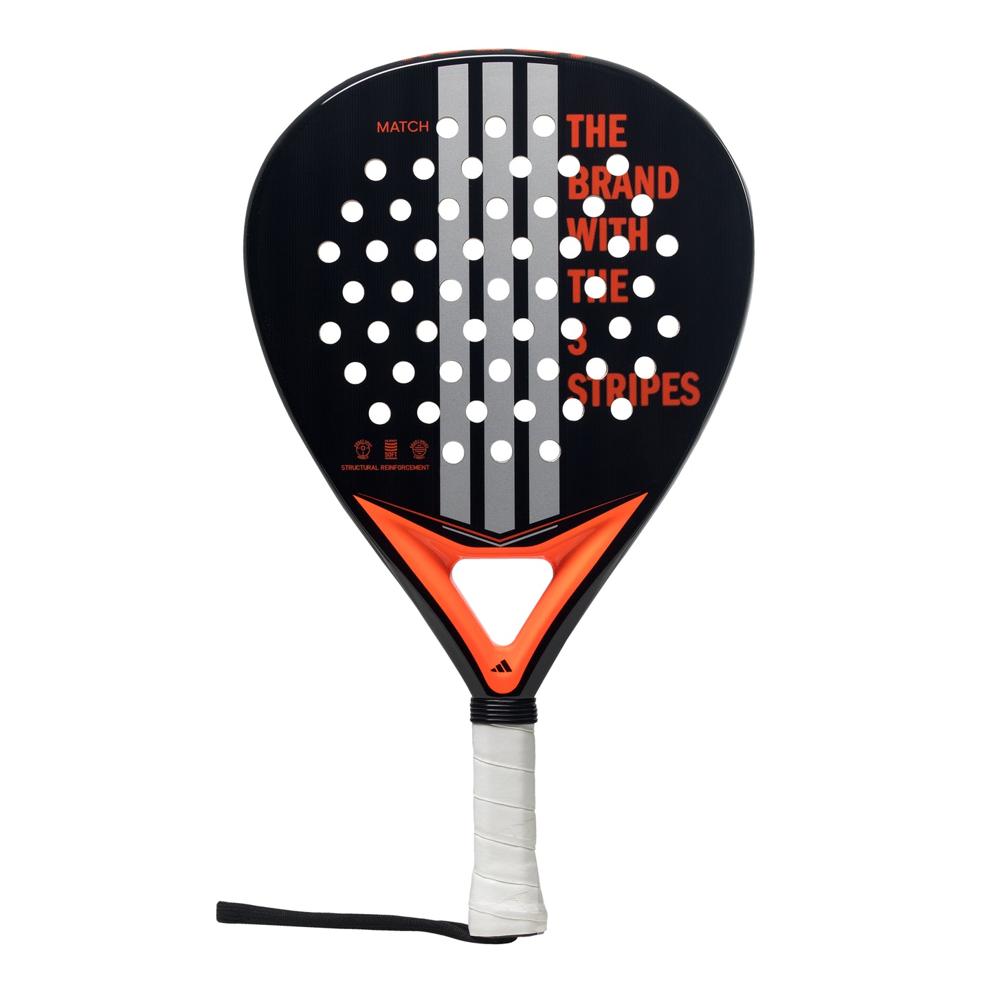 Twin pack of two 2025 Adidas Match Black 3.4 padel rackets - front view (alternate)