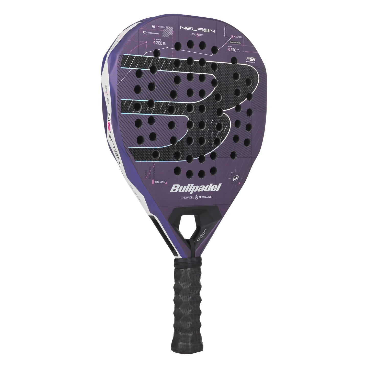 Bullpadel Neuron 02 Edge padel racket - angled view
