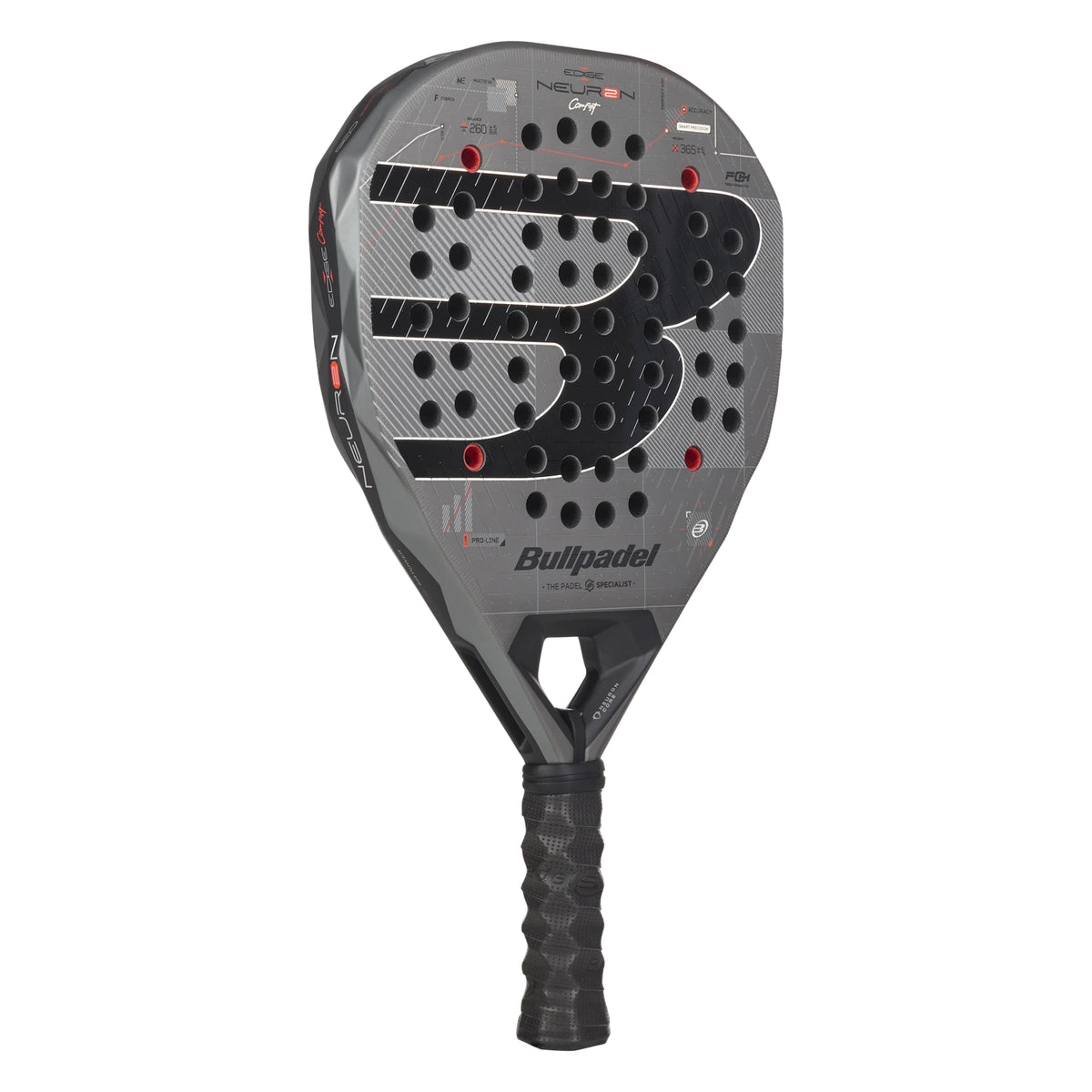 Bullpadel Neuron 02 Edge Comfort padel racket - angled view