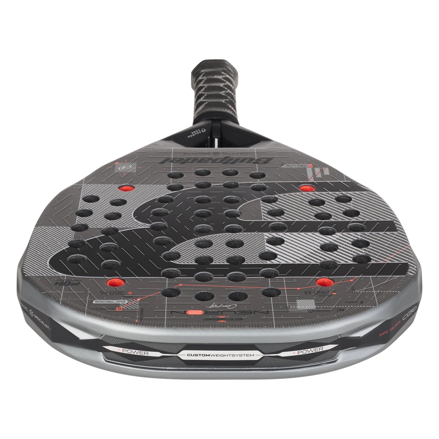 Bullpadel Neuron 02 Edge Comfort padel racket - top view