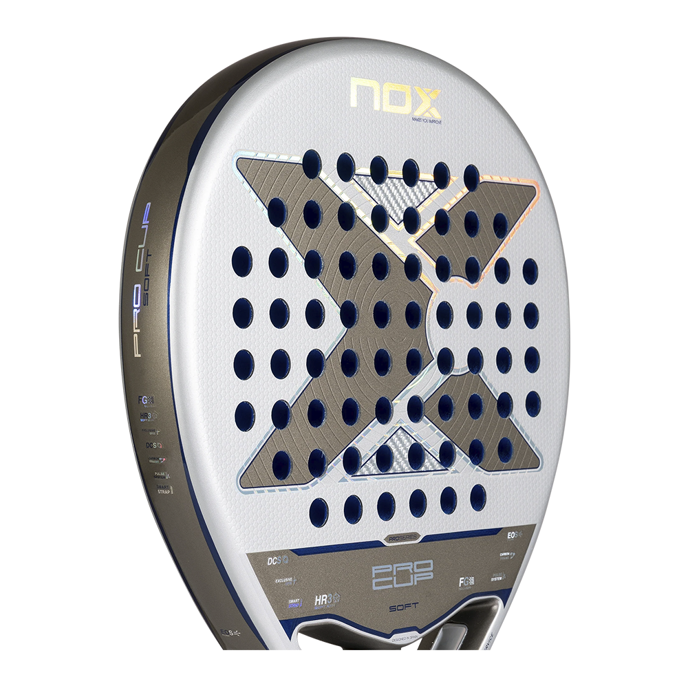 Nox Pro Cup Soft padel racket - face surface detail