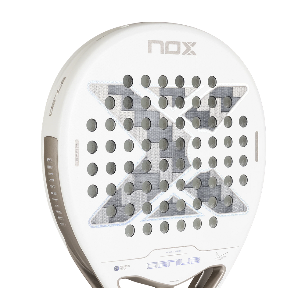 Nox Genius 12K Alum XTREM Lite padel racket - face surface detail