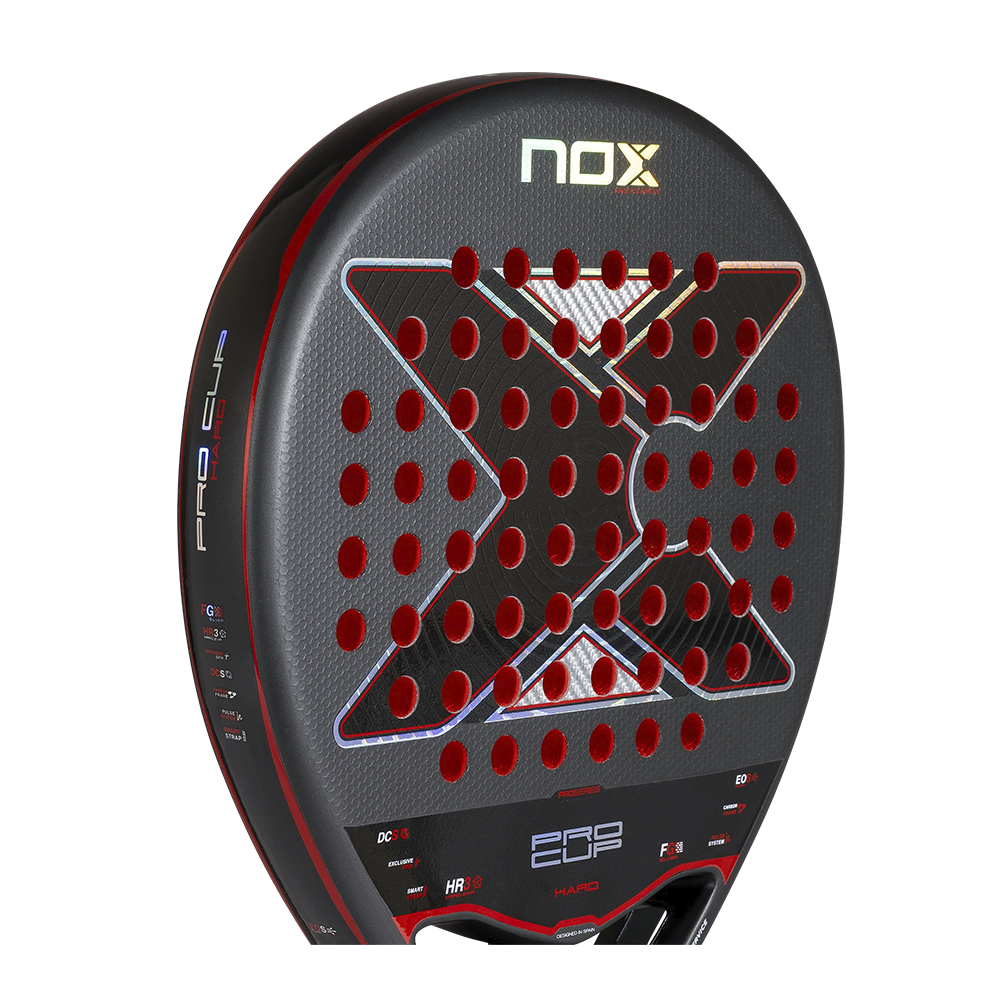 Nox Pro Cup Hard padel racket - face surface detail