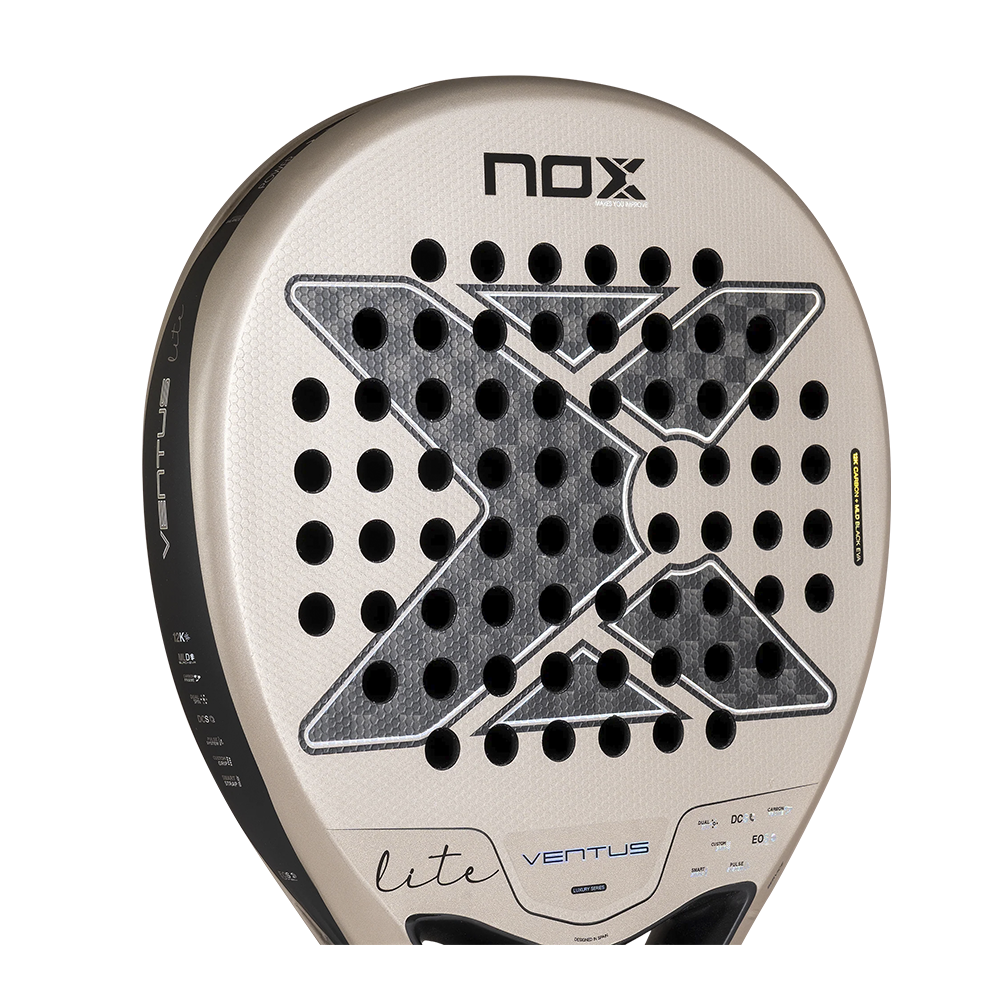 Nox Ventus Hybrid 12K Lite padel racket - face surface detail