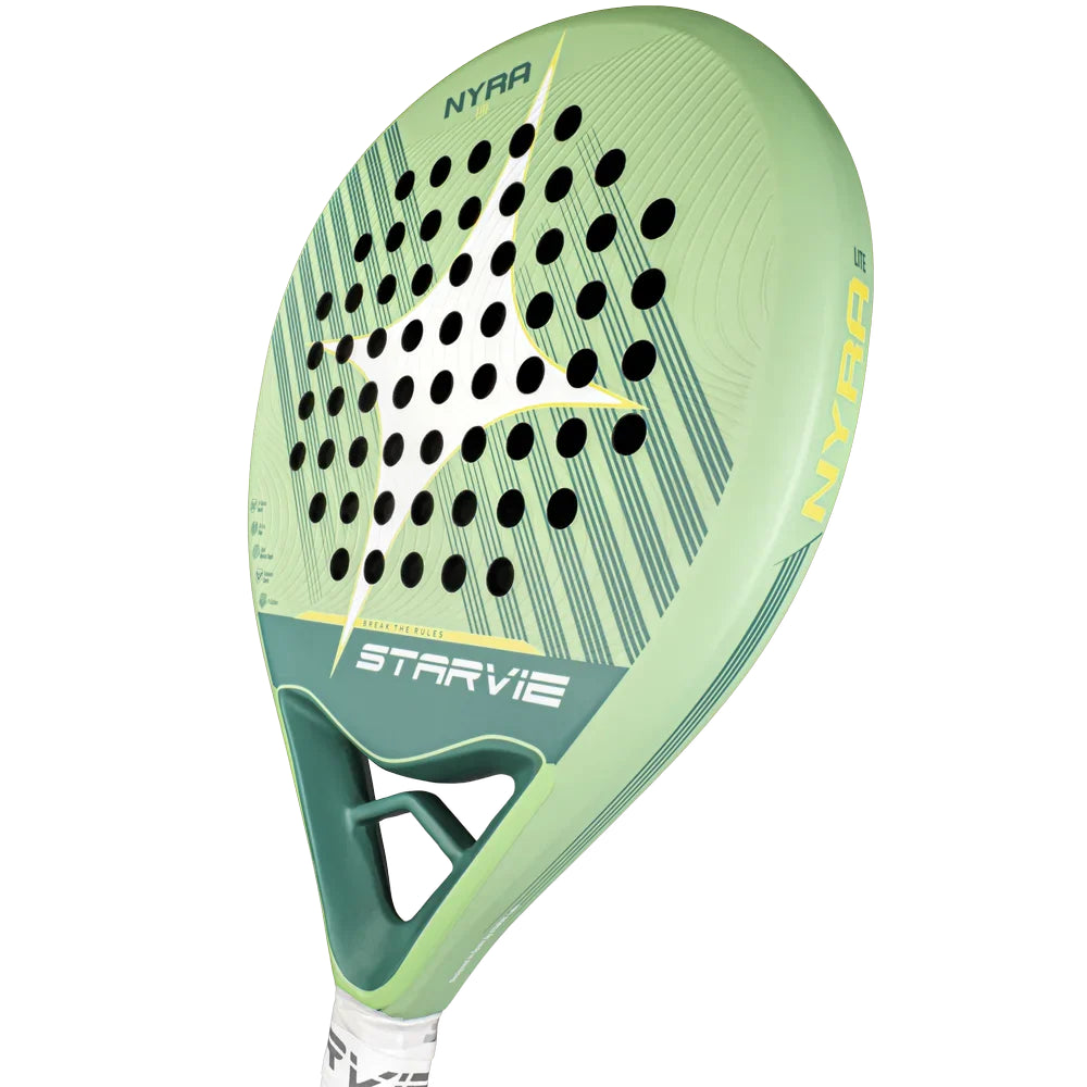StarVie Nyra padel racket - textured playing-surface detail
