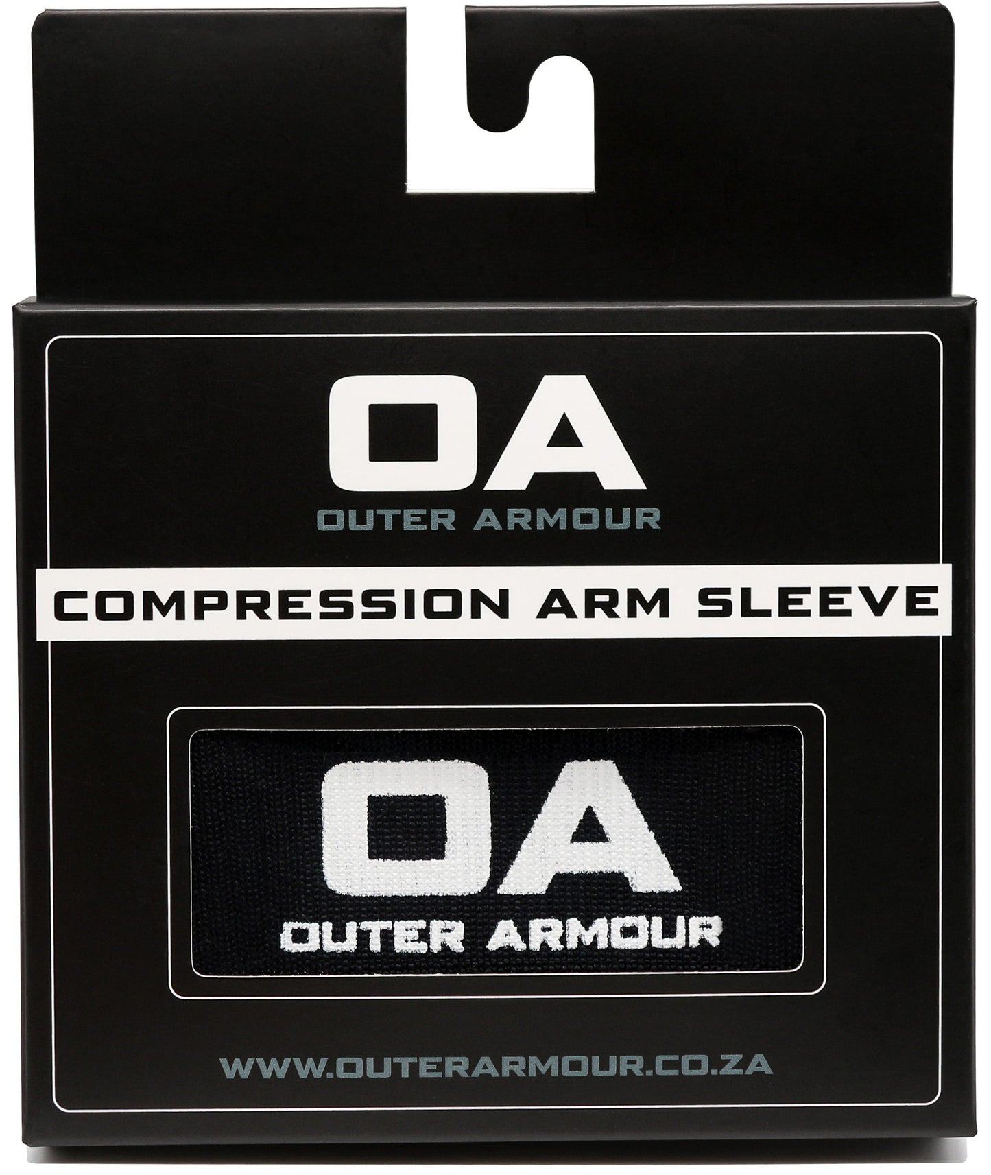 Outer Armour compression arm sleeve for padel - front view