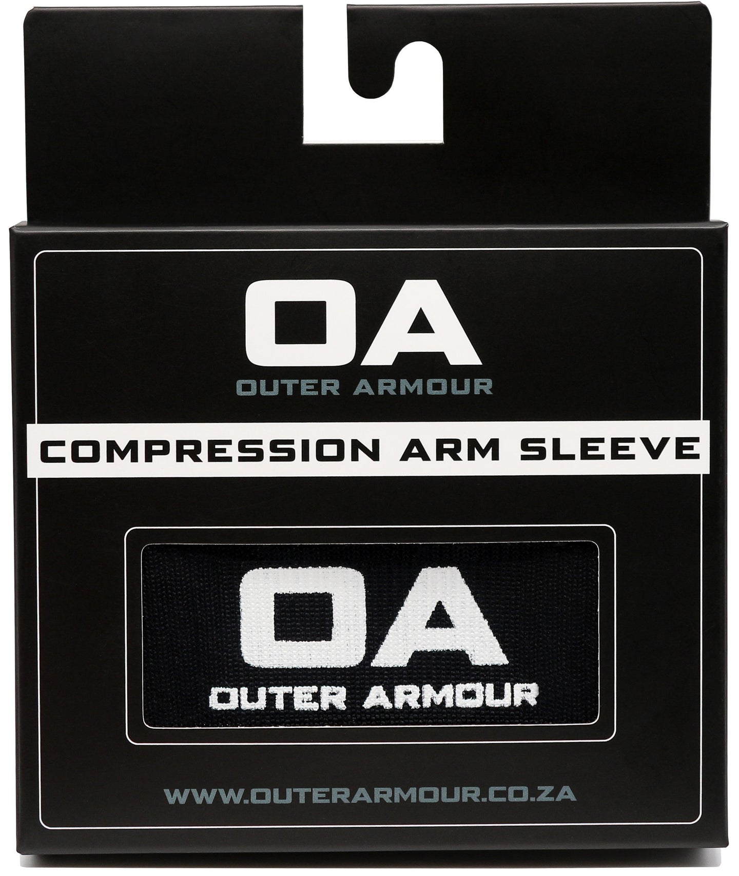 Outer Armour compression arm sleeve for padel - front view