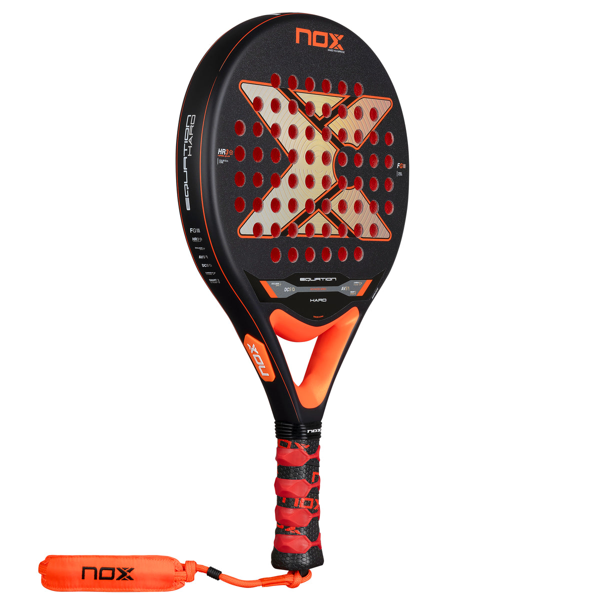 Nox Equation Advanced Hard padel racket - full view