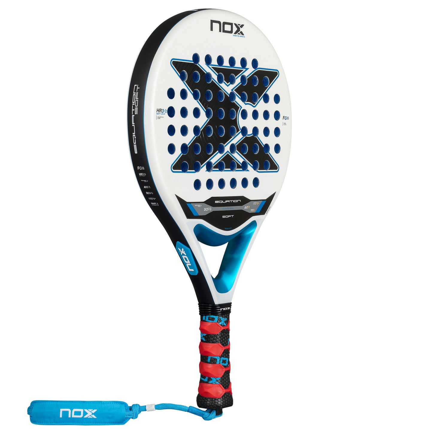Nox Equation Advanced Soft padel racket - full view