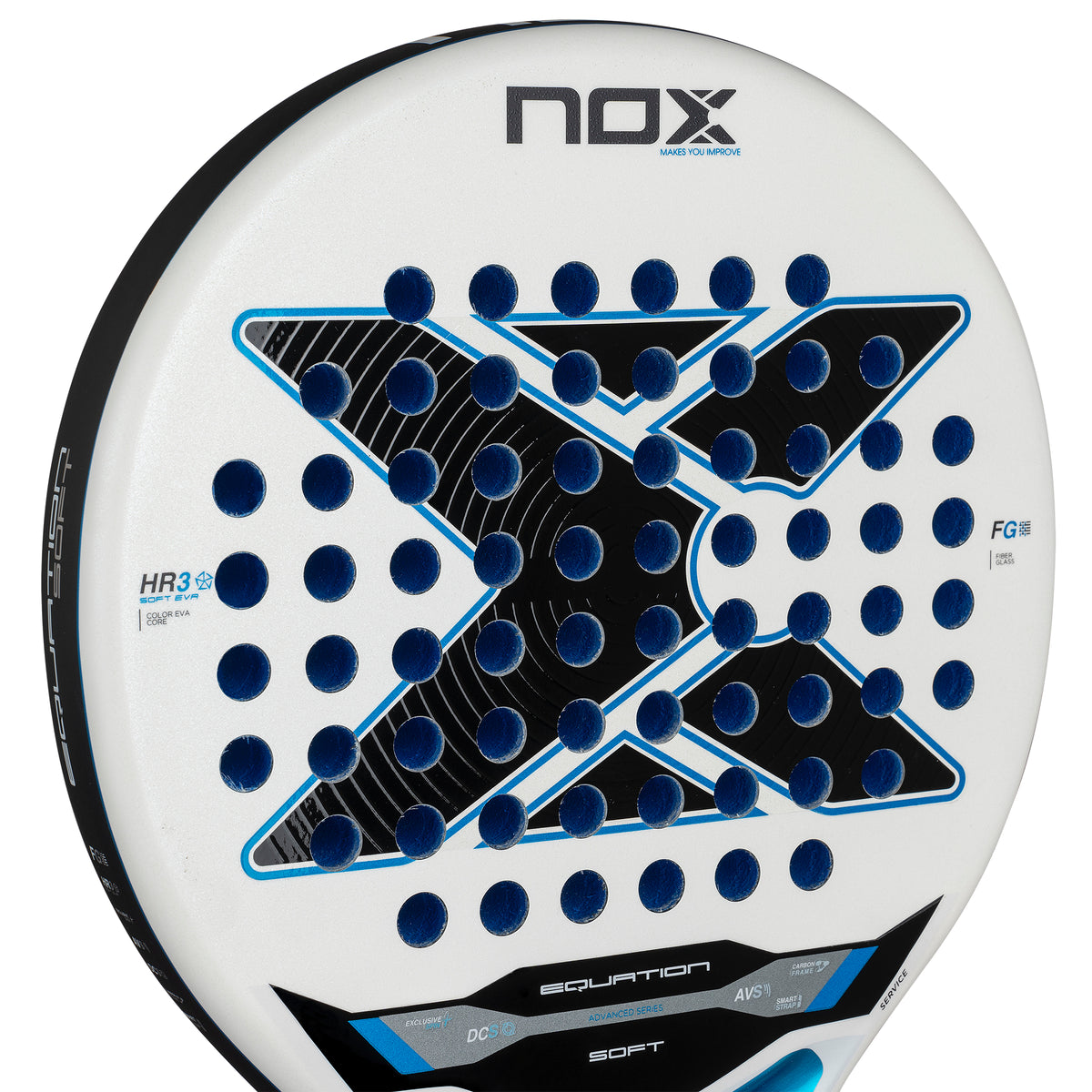 Nox Equation Advanced Soft padel racket - full view (alternate 1)