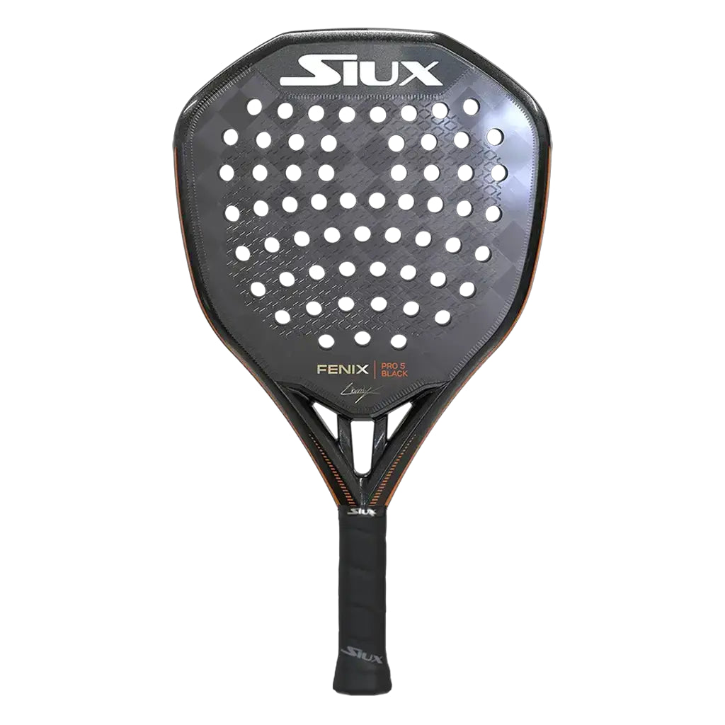 2025 Siux Fenix Pro 5 Black padel racket - front view