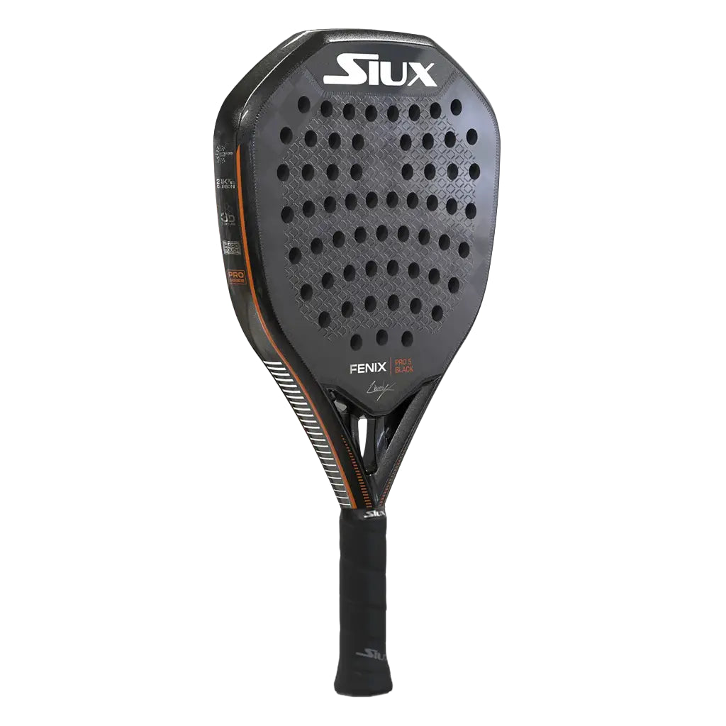 Siux Fenix Pro 5 Black padel racket - full view