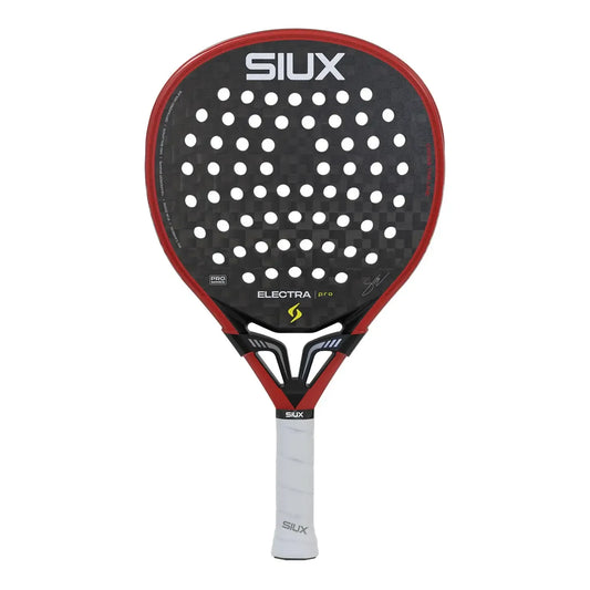 2026 Siux Electra Pro Fire Red padel racket by Franco Stupaczuk - full view