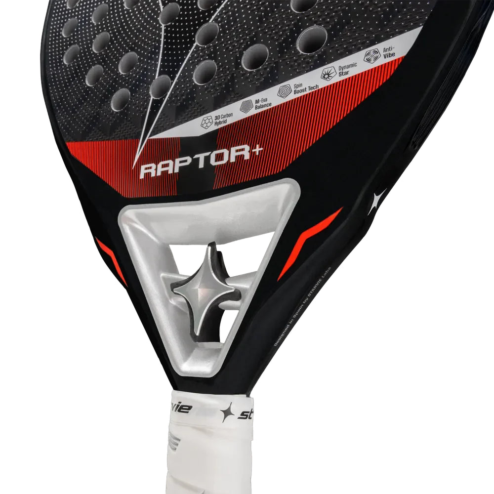 StarVie Raptor + padel racket - face and throat detail
