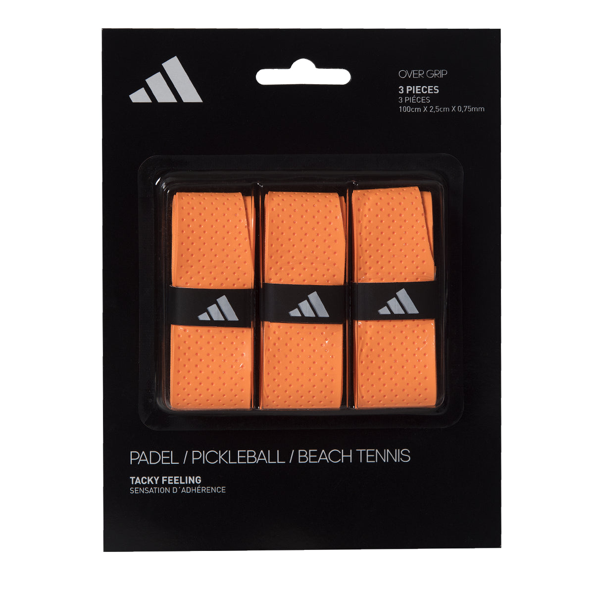 Adidas padel overgrip (Pack of 3, Orange) - packaging view