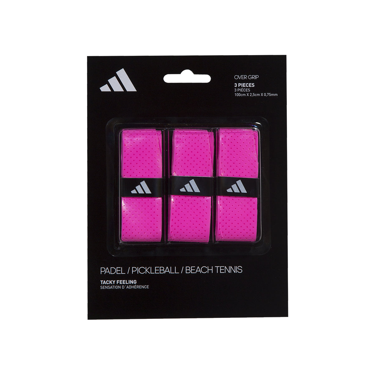 Adidas padel overgrip (Pack of 3, Pink) - packaging view