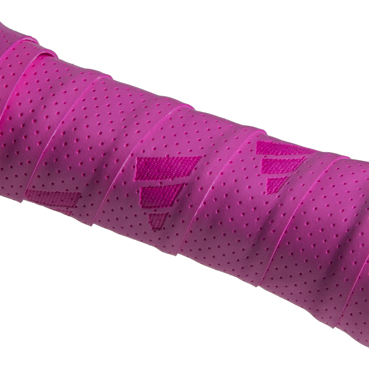 Adidas padel overgrip (Pack of 3, Pink) - fitted on racket handle view