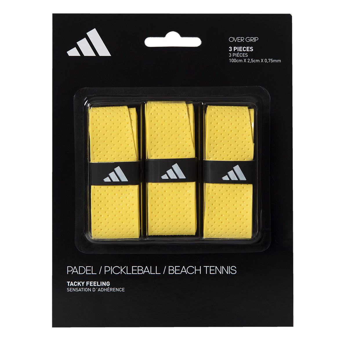 Adidas padel overgrip (Pack of 3, Yellow) - packaging view