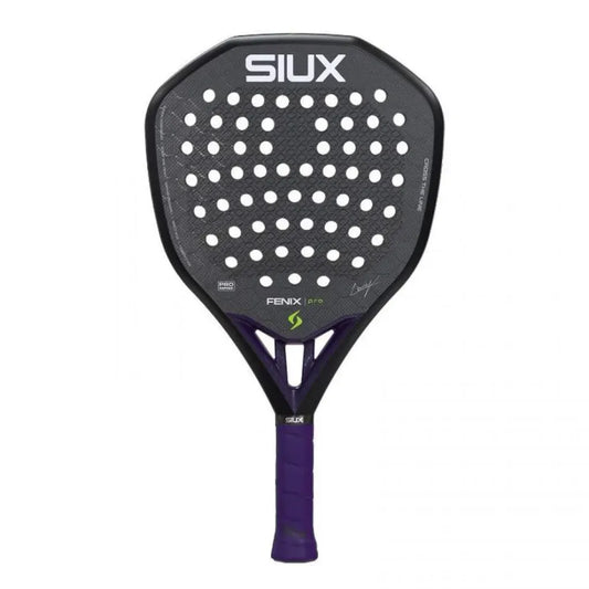 2026 Siux Fenix Pro Black padel racket - front view