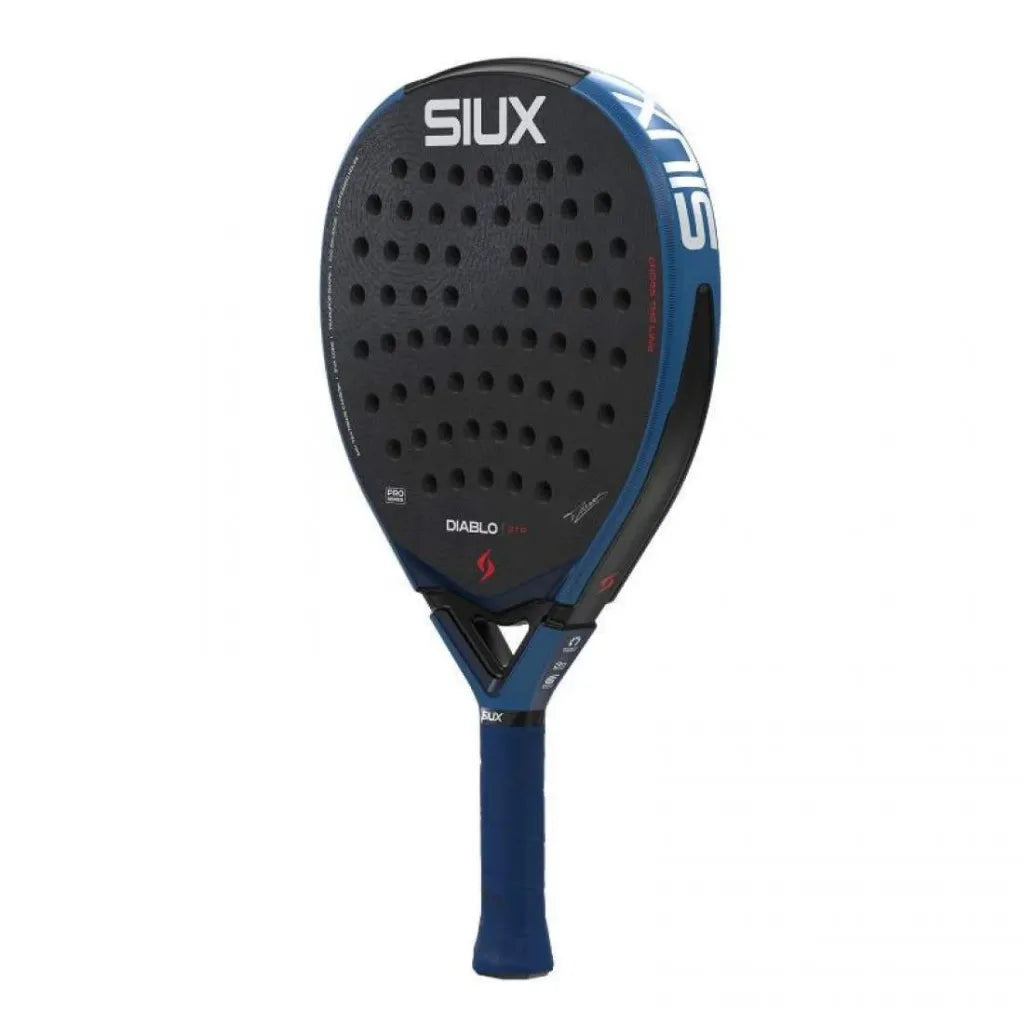 Siux Diablo Pro Royal Blue padel racket - full view (alternate 1)
