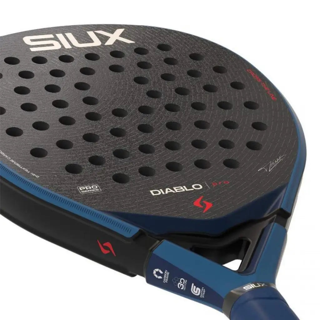 Siux Diablo Pro Royal Blue padel racket - full view (alternate 4)