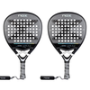 Twin pack of two 2025 Nox Quantum 12K Carbon padel rackets - front view