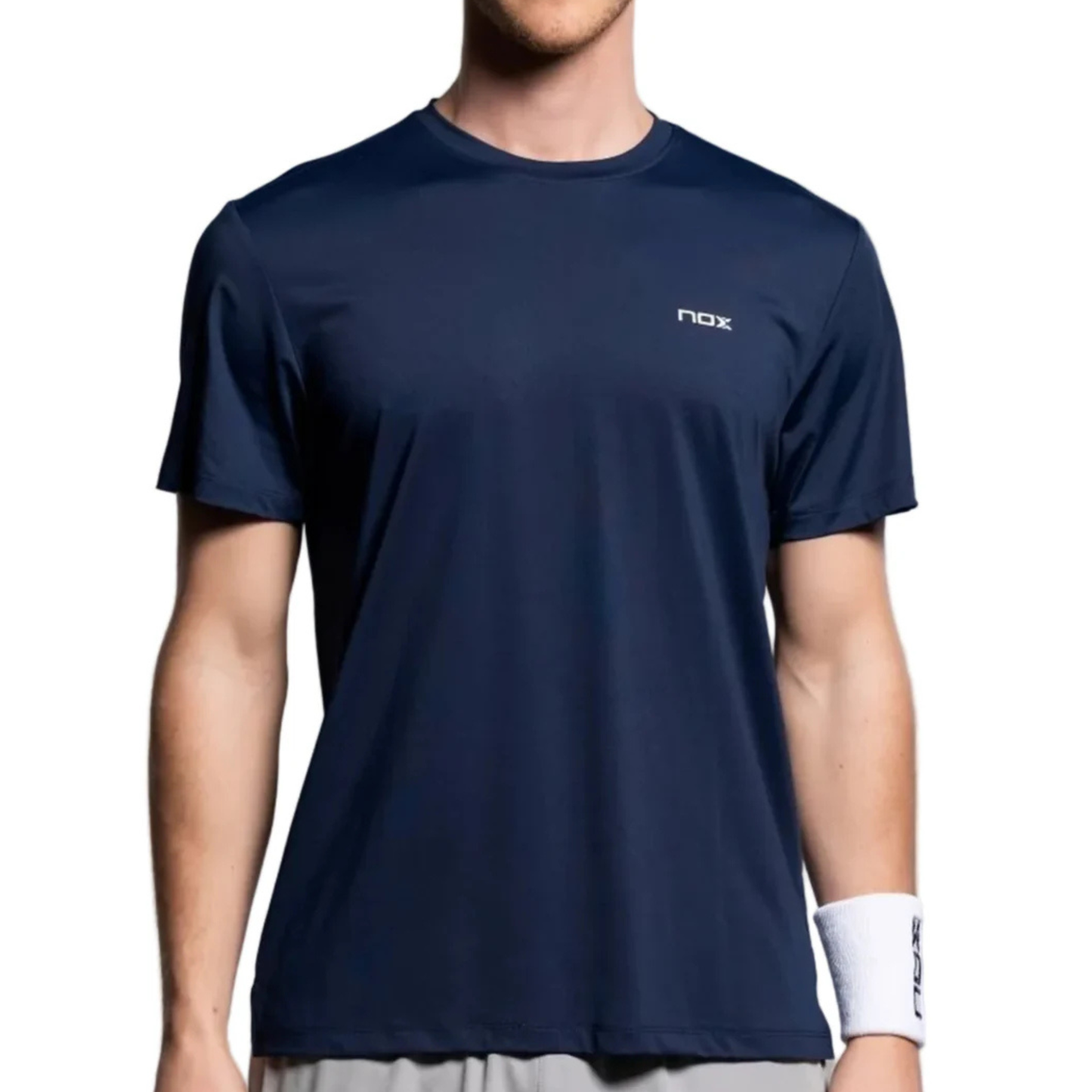 Nox Team men's padel T-shirt (Navy Blue) - front view