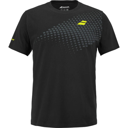 2026 Babolat Aero Cotton Tee padel t-shirt (Black) - front view