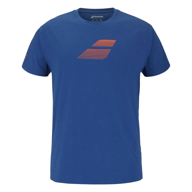 2025 Babolat Exercise Big Flag Tee padel t-shirt (Dark Blue) - front view