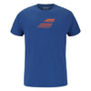 2025 Babolat Exercise Big Flag Tee padel t-shirt (Dark Blue) - front view