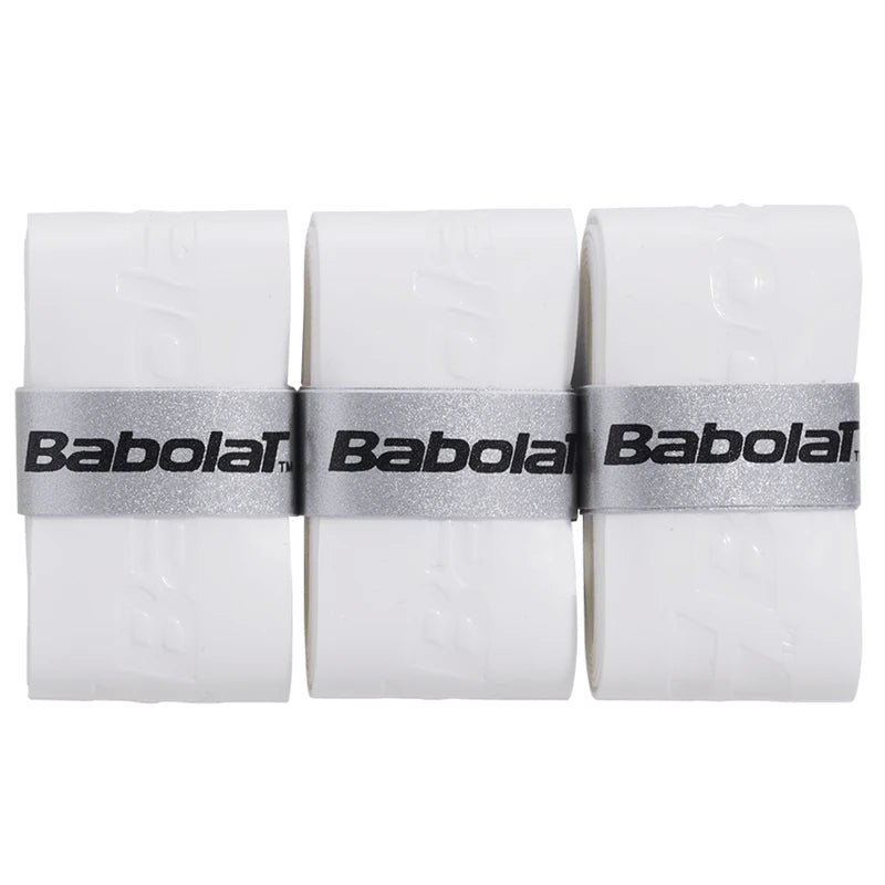 Babolat Comfort Padel white overgrips - three grips