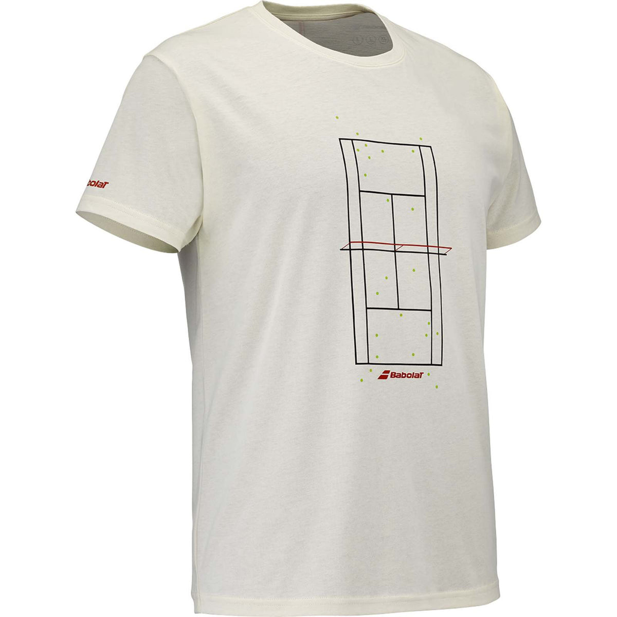 Babolat Exercise padel T-shirt (Cream) - angled view