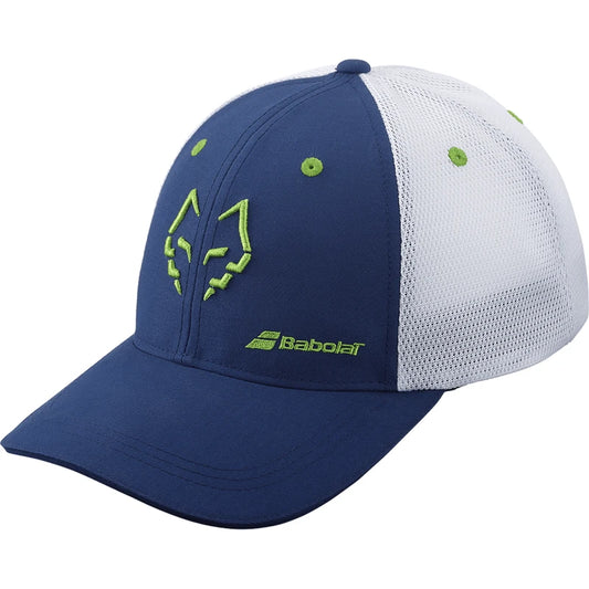 2026 Babolat Lebron Trucker padel cap (Dark Blue/Green) - front view