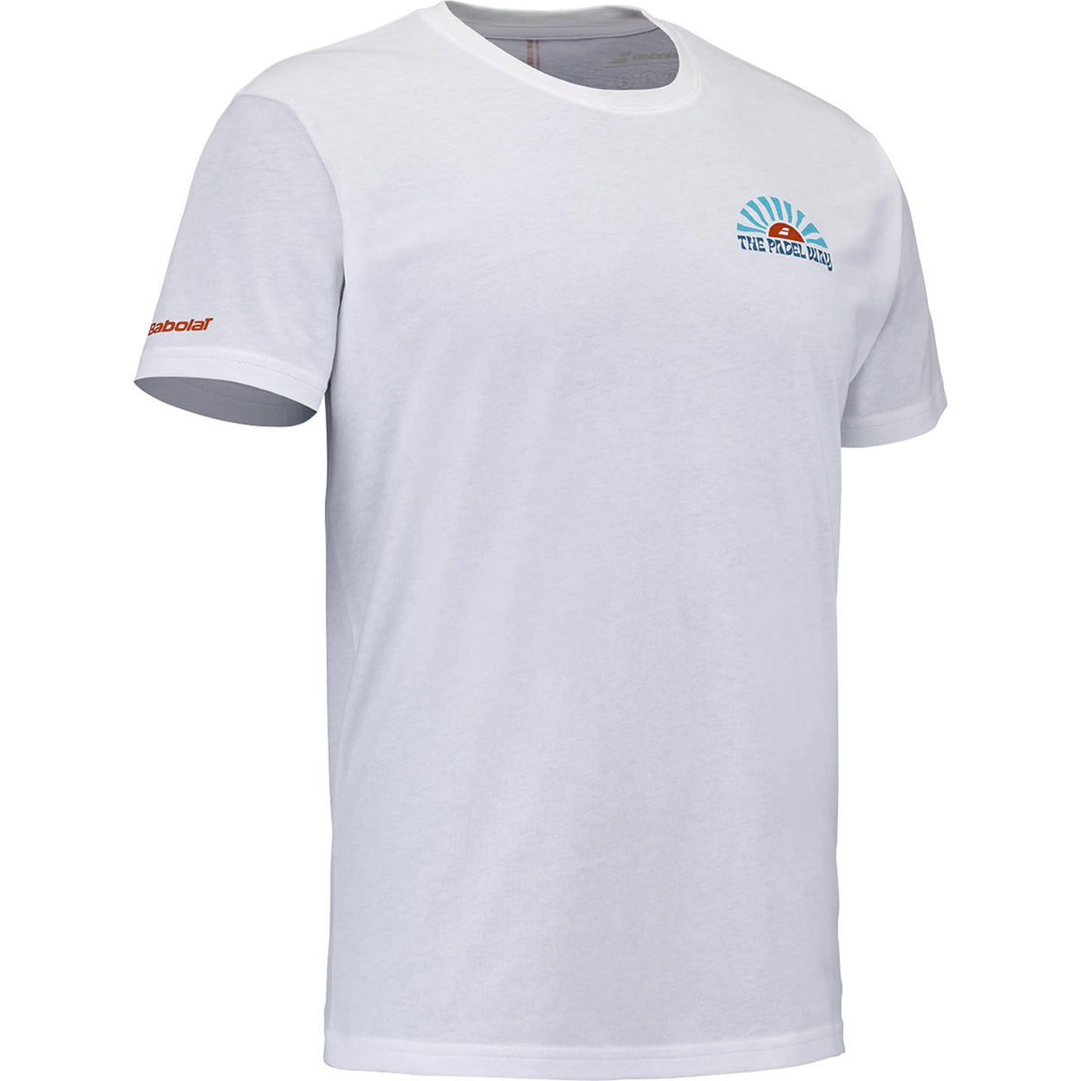 Babolat Perf Cotton padel T-shirt (White) - angled view