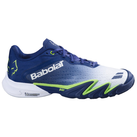 Babolat Premura 3 Lebron men's padel shoes (Blue/Green) - side view