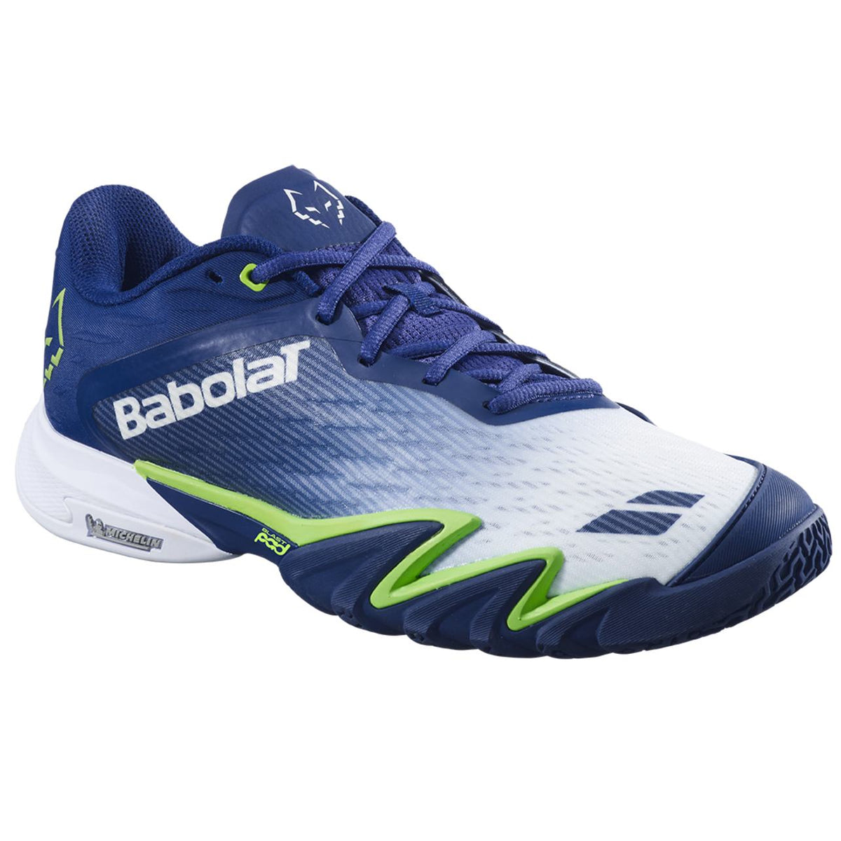 Babolat Premura 3 Lebron men's padel shoes (Blue/Green) - front view