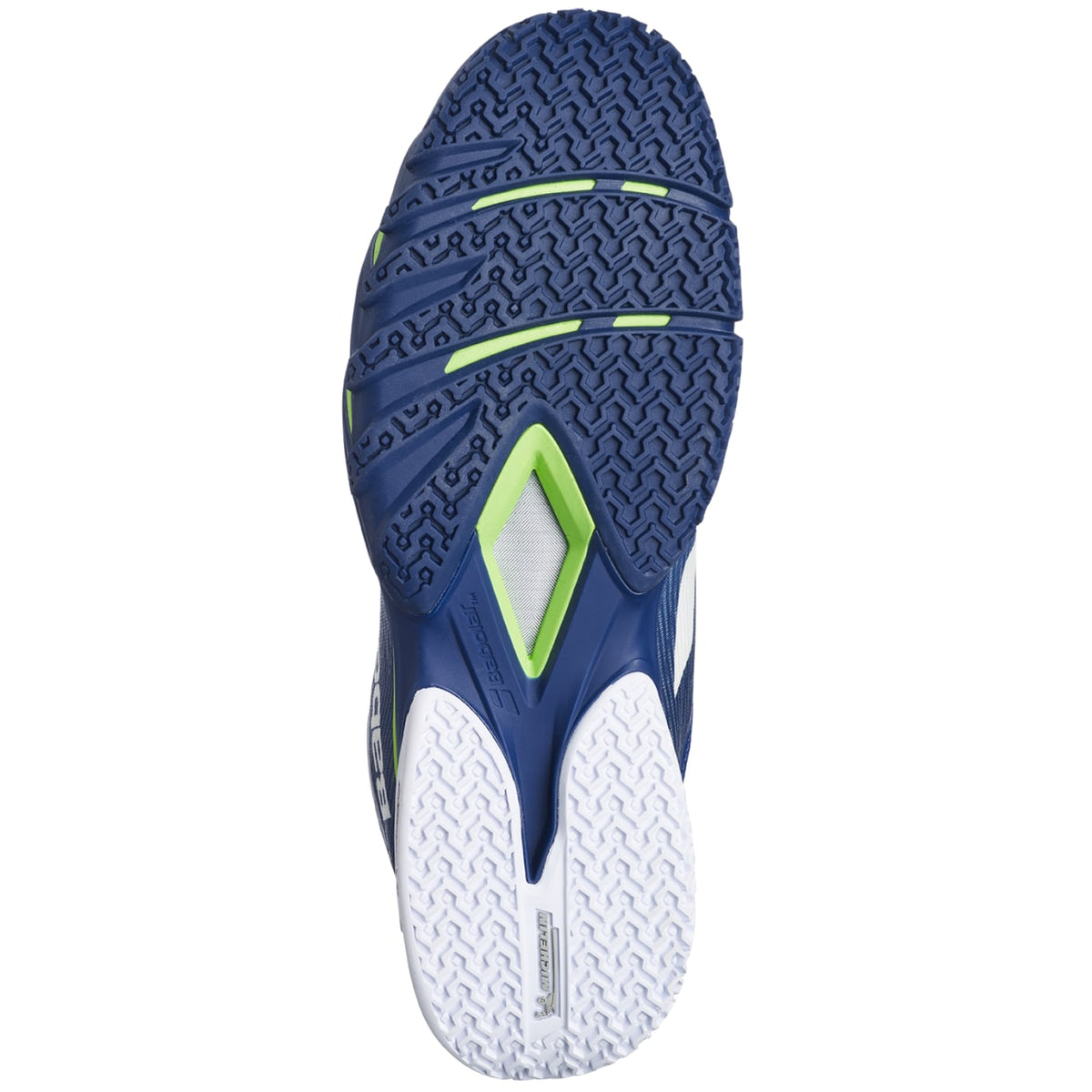 Babolat Premura 3 Lebron men's padel shoes (Blue/Green) - sole view