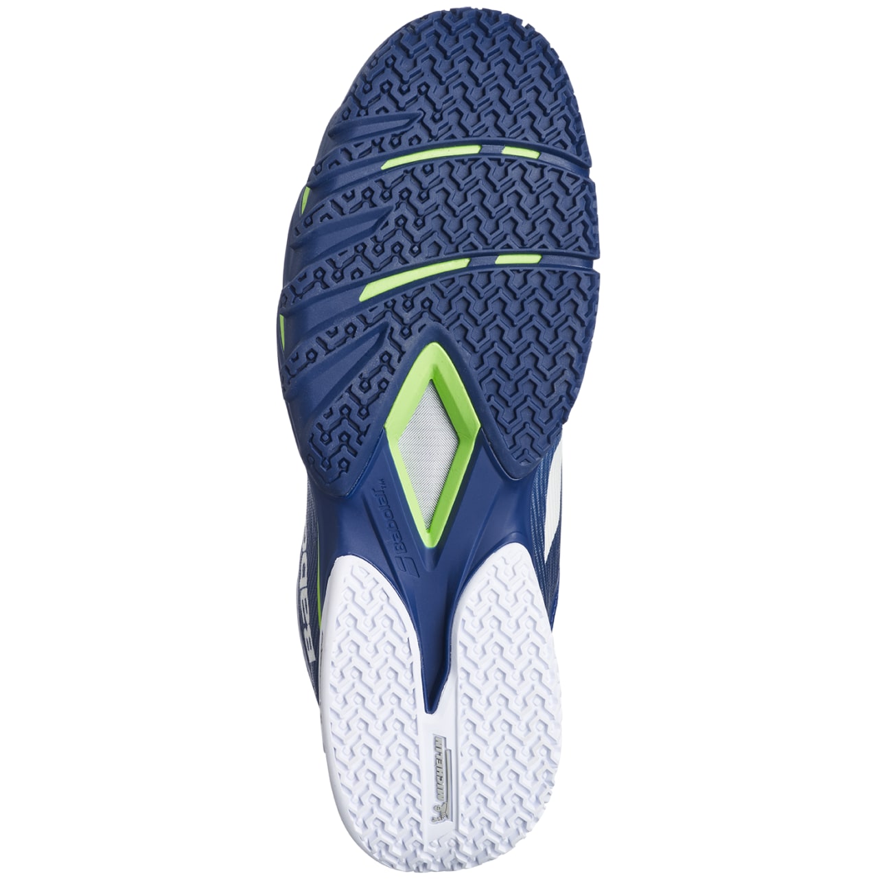 Babolat Premura 3 Lebron men's padel shoes (Blue/Green) - sole view