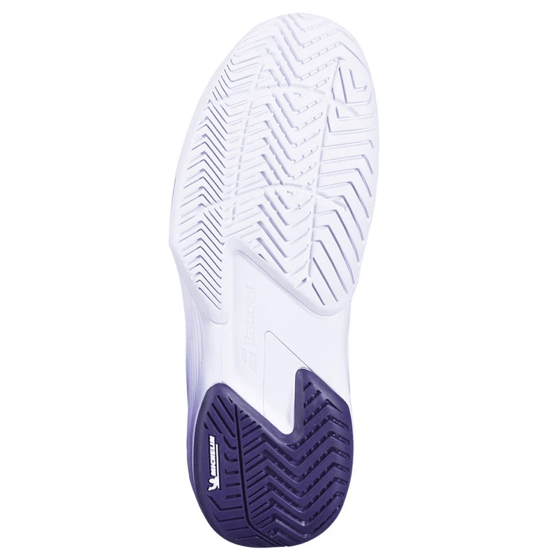 Babolat SFX 4 women's padel shoes (White/Dark Purple) - sole view