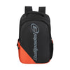 2026 Bullpadel Advance padel backpack (Black/Orange) - angled view