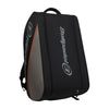 2026 Bullpadel Advance padel racket bag (Black/Orange) - angled view