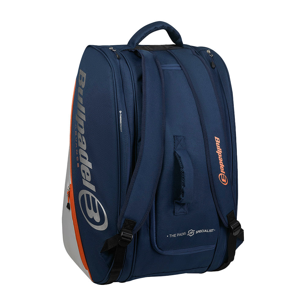 2026 Bullpadel Advance padel racket bag (Navy Blue) - back view