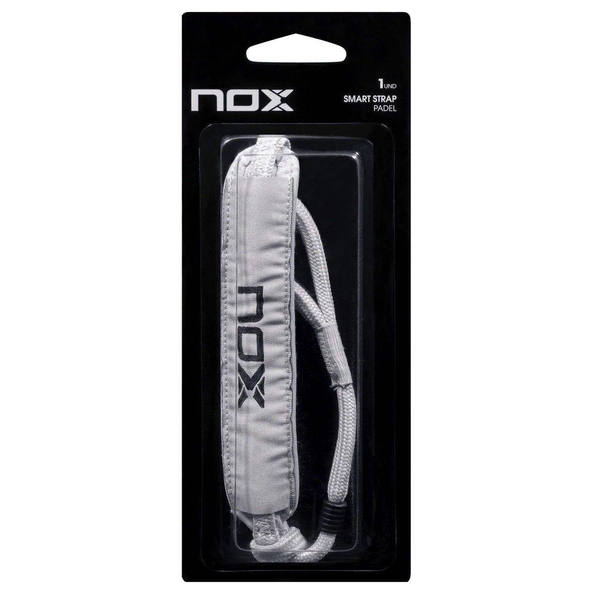 Nox Smart Strap padel racket strap (Silver/Black) - front view