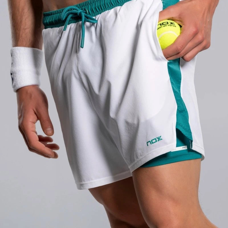 2026 Nox Pro Men's Shorts (White/Ivy Green)