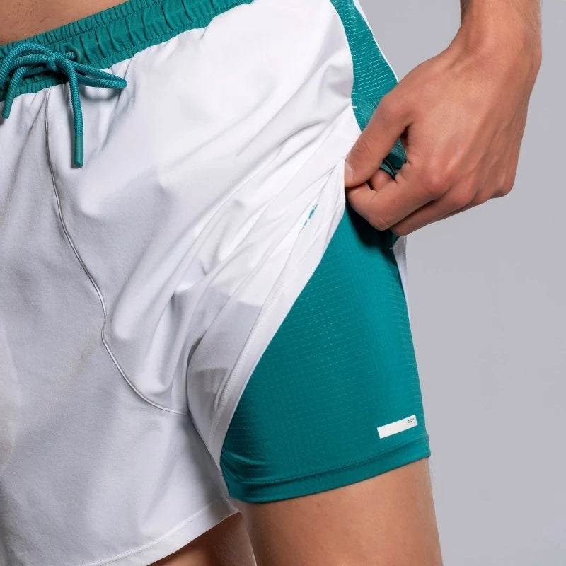 2026 Nox Pro Men's Shorts (White/Ivy Green)
