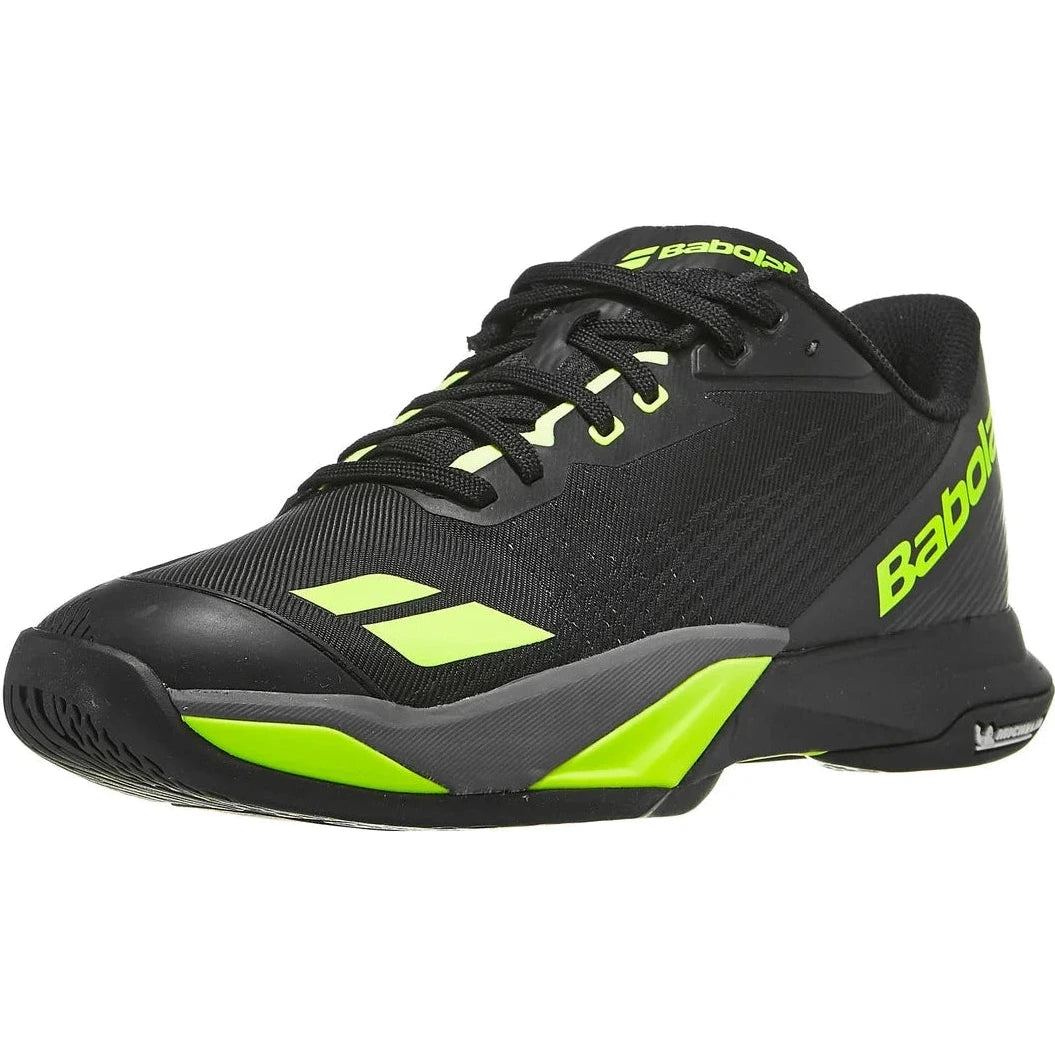 2026 Babolat Jet Mach 4 AC men's padel shoes (Black/Aero) - front view