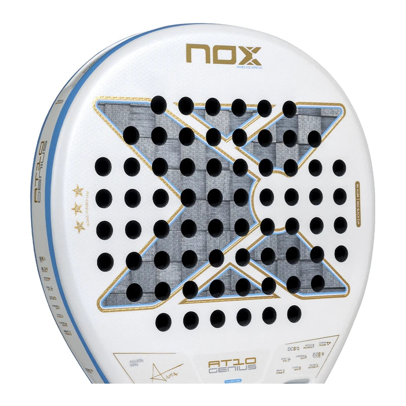 Nox AT10 Genius 18K Alum padel racket (Buenos Aires Edition) - face surface detail