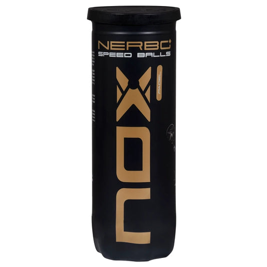 Nox Nerbo+ Speed padel balls tube (3 balls) - front view