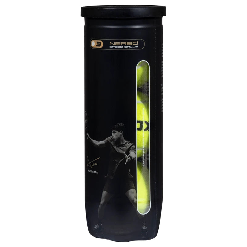 Nox Nerbo+ Speed padel balls tube - side view